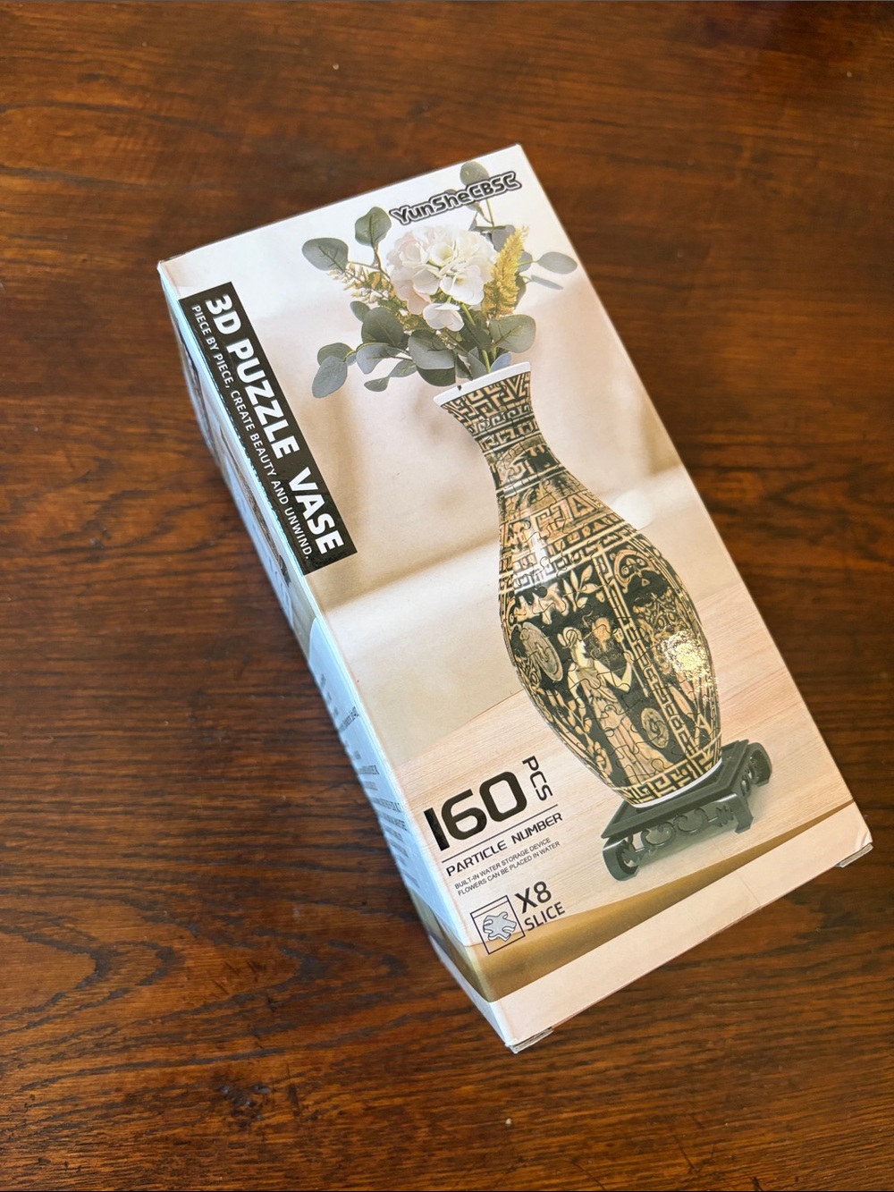 3D jigsaw puzzle vase, 160 pieces